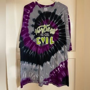 Tie Dye Gildan 3XL Mistress of Evil Tshirt NWOT